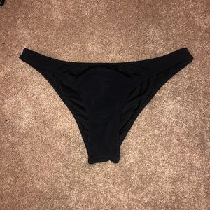 Black VS cheeky bikini bottoms